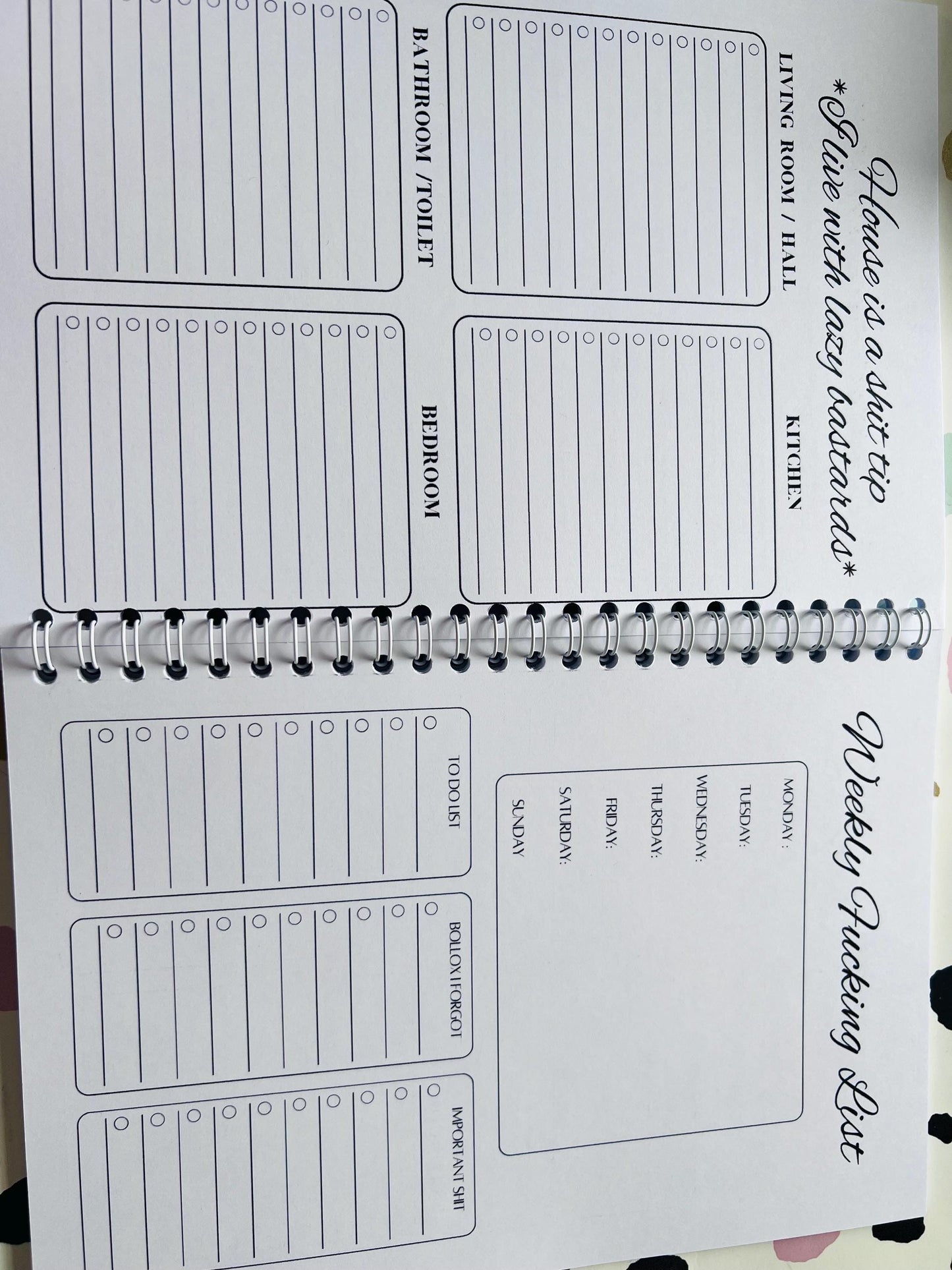 Little Book Of Sh*t I Need To Remember in black - book of lists - Anxiety Aids - gift - Autism - SEMH - Organiser - Diary - Notebook - Swear