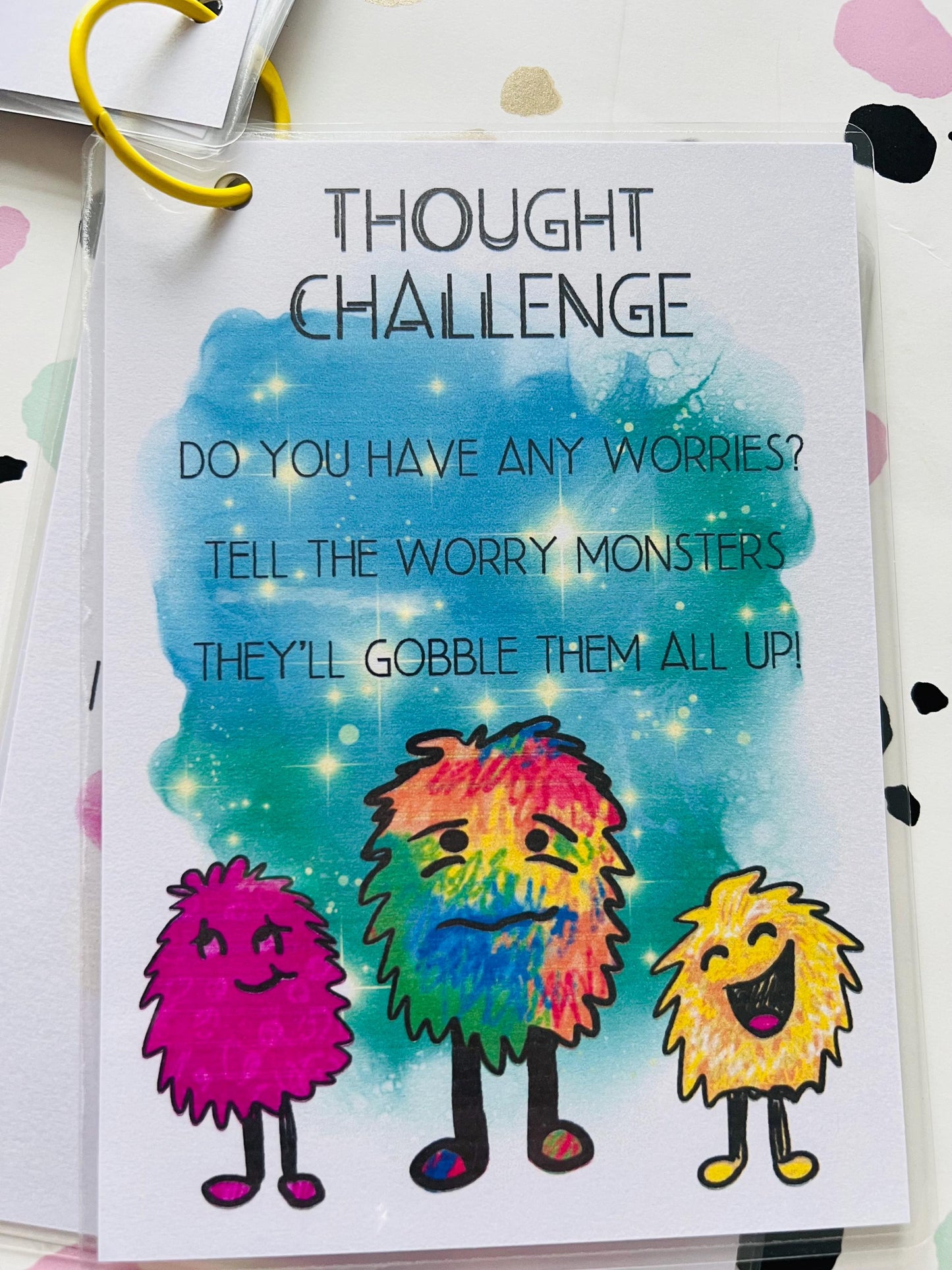 Rainbow Breathing flash cards for children - children’s gift - SEMH - SEN - Autism help - Emotional aid - Emotions - Anxiety Aid - Gift