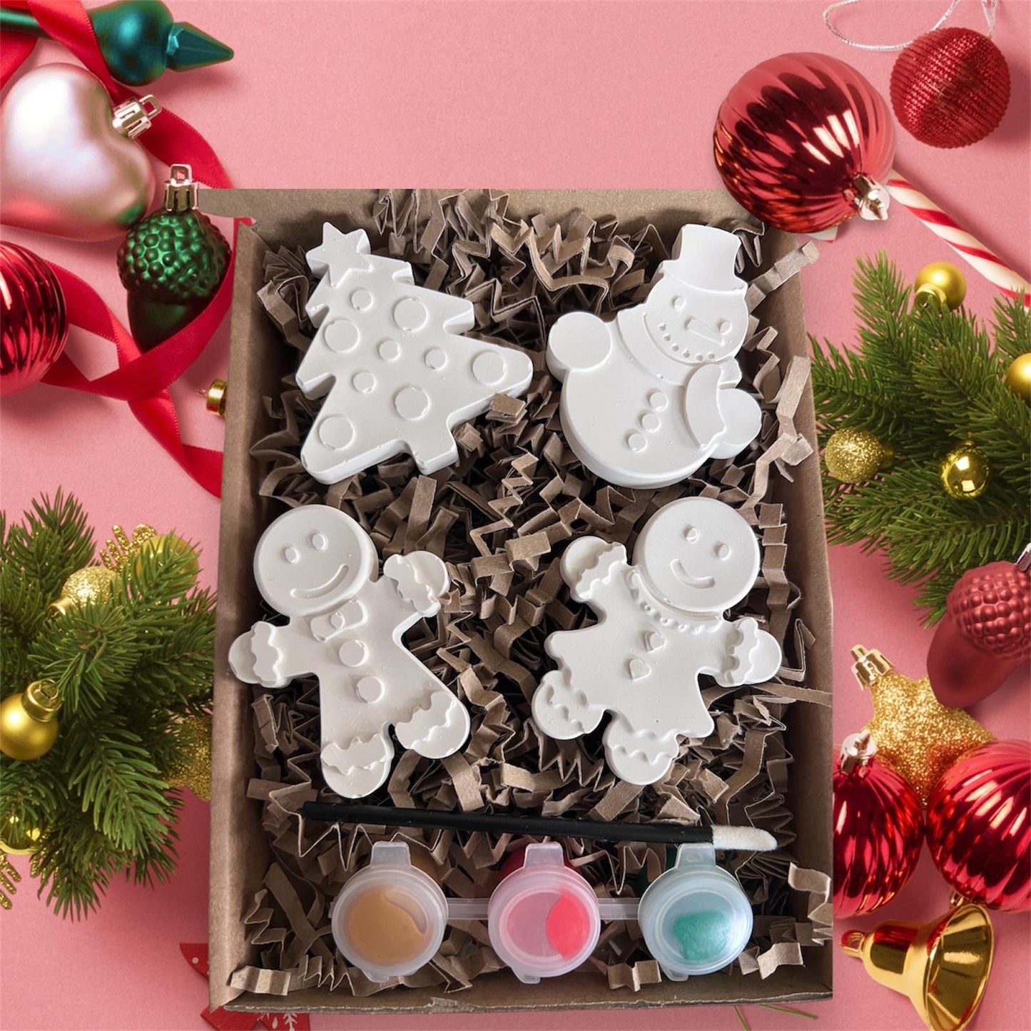 Christmas 4pc inspired figure painting kit - Christmas Eve box - Christmas activities- Christmas craft ideas - Christmas gifts