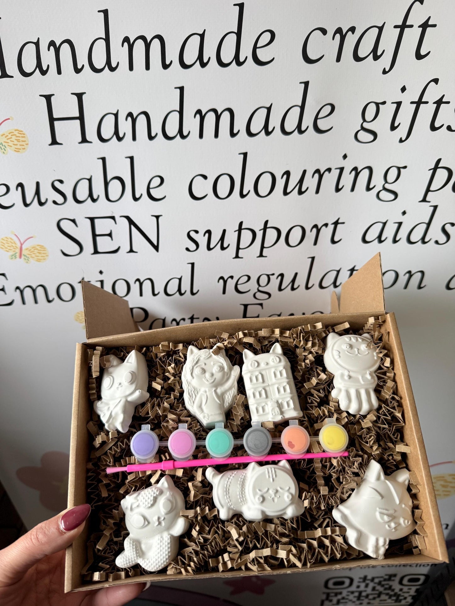 Mini Dollhouse Inspired Paint Your Own Craft Kit | Kids Painting Activity Box | Handmade Creative Gift