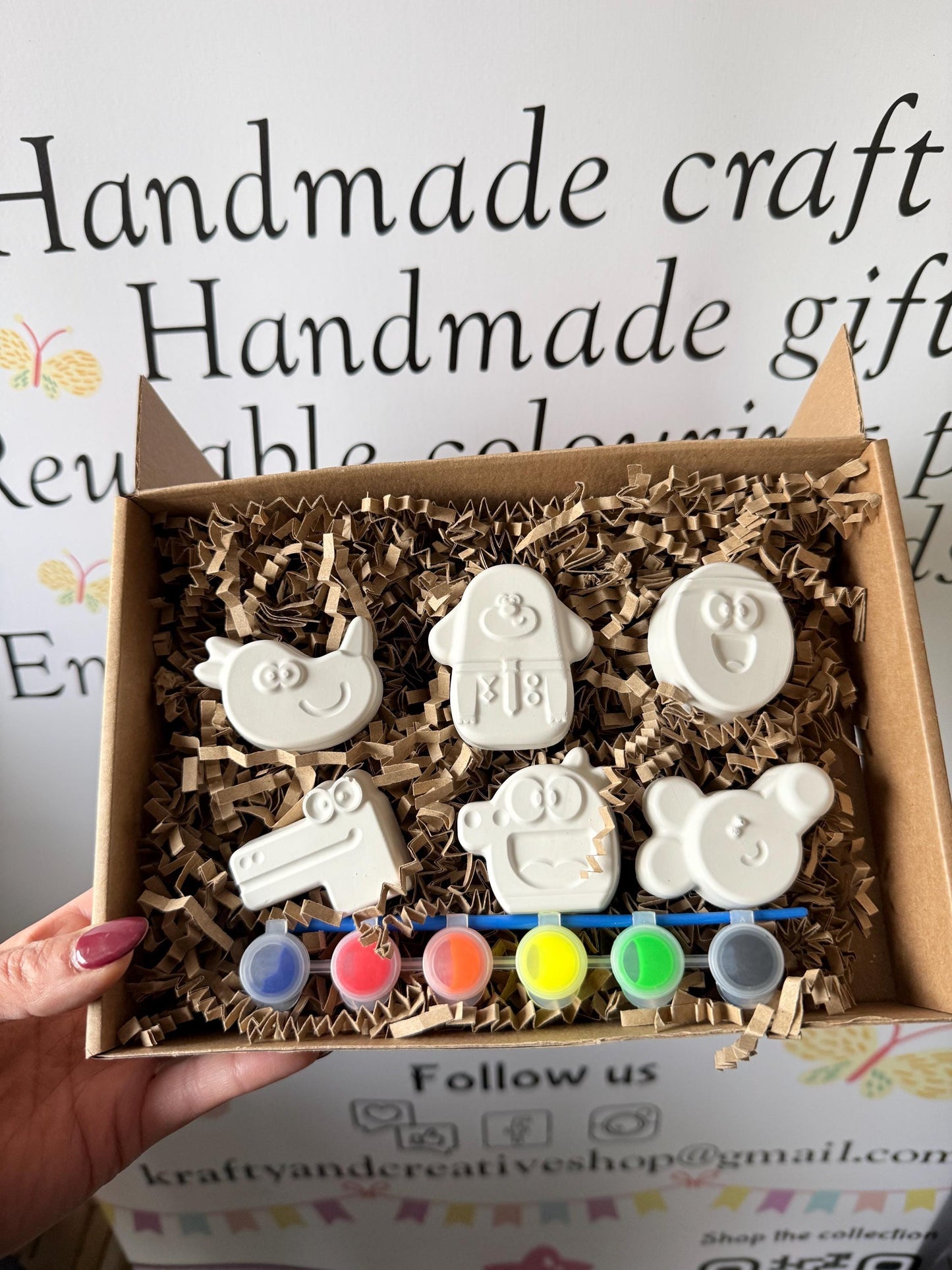 Adventure Dog Inspired Paint Your Own Craft Kit | Kids Painting Activity Box | Handmade Creative Gift