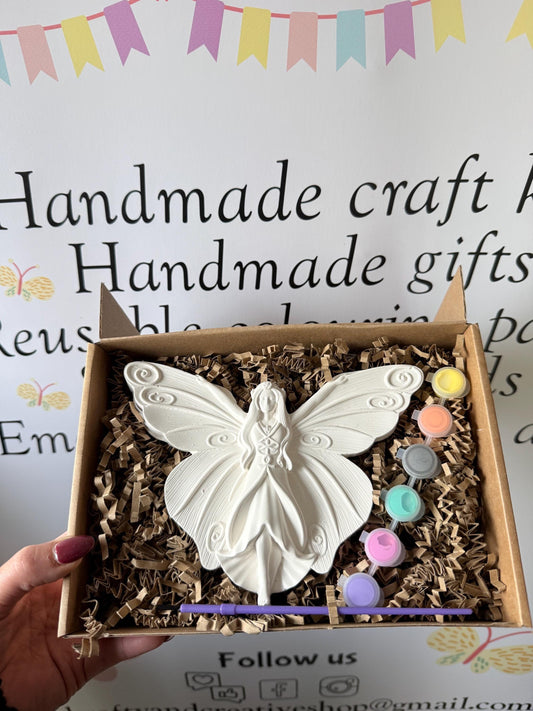 Fairy Inspired Paint Your Own Craft Kit | Kids Painting Activity Box | Handmade Creative Gift