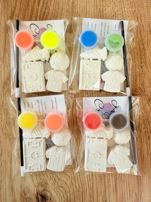 Football Paint Your Own Party Favours | Sports Craft Activity Kit | Kids Party Bag & Team Gift