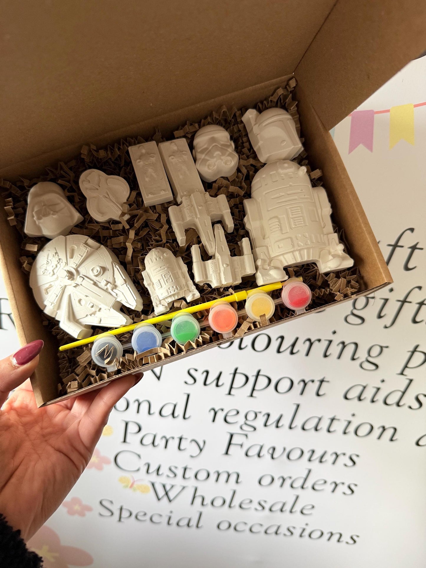 Galaxy Space Paint Your Own Craft Kit | Sci-Fi Painting Activity Box | Handmade Creative Gift