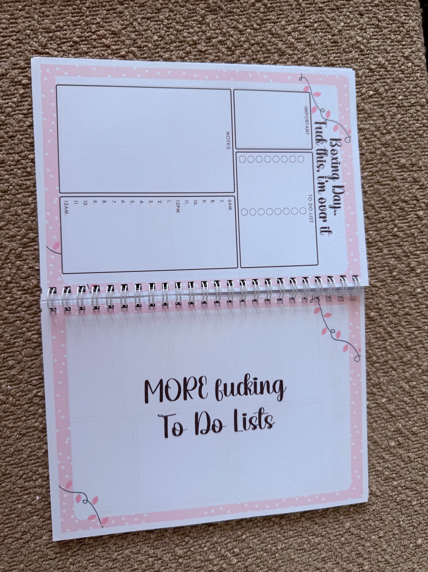 Sweary Christmas planner
