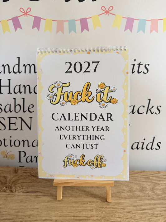 F*ck It 2027 Sweary Wall Calendar | Funny A4 Family Organiser | Adult Humour Planner & Affirmation Calendar (Copy)