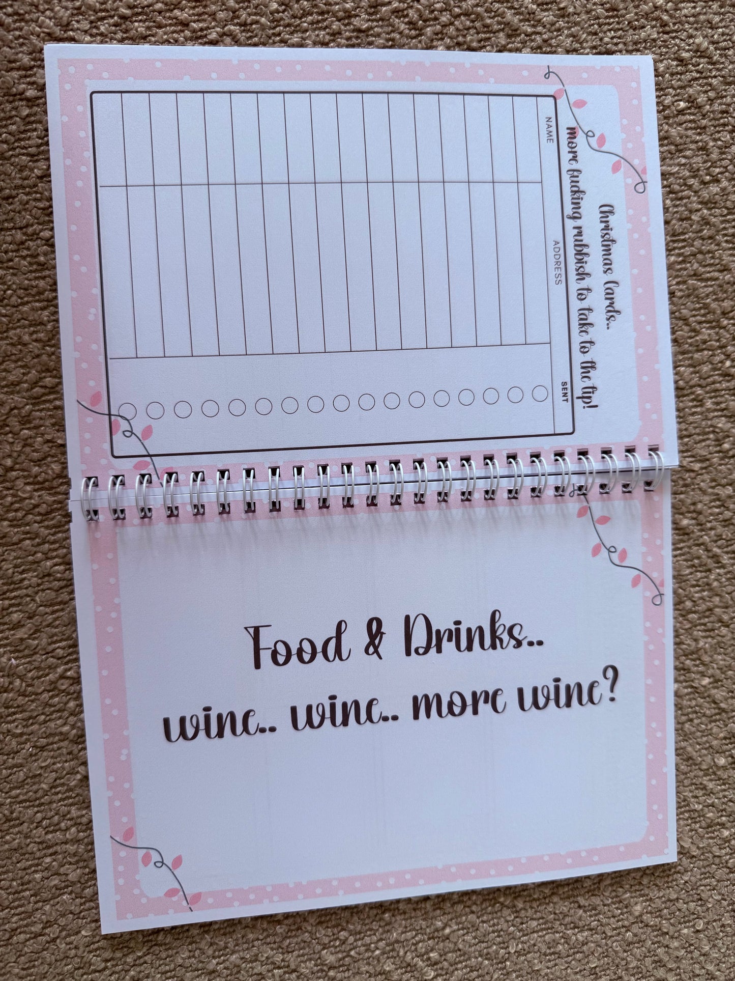 Sweary Christmas planner