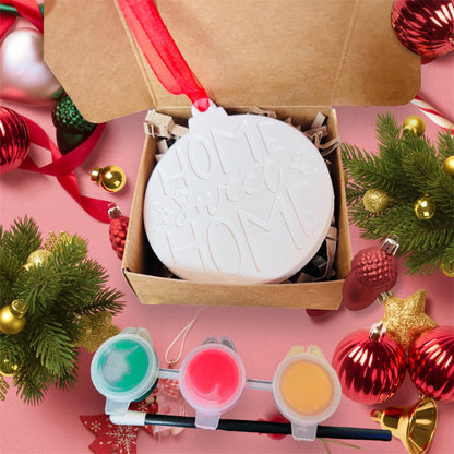 Paint your own Christmas bauble decoration - Christmas Eve box - Christmas craft kit - Christmas activities- Christmas craft ideas - children’s Christmas gifts - children’s Christmas stocking ideas - ‘Home sweet home’