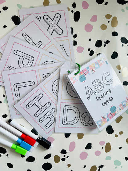 Alphabet tracing Activity Wipe Clean Book - Crafts On The Go - Pocket Money Crafts - Children’s Learning - Children’s Colouring Books - Home Education