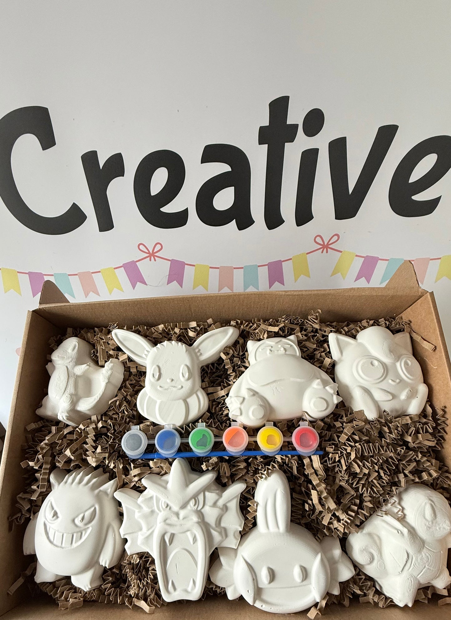 Pokee Fantasy Creature Inspired Paint Your Own Craft Kit | Kids Painting Activity Box | Handmade Creative Gift