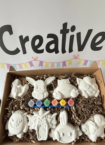 Pokee Fantasy Creature Inspired Paint Your Own Craft Kit | Kids Painting Activity Box | Handmade Creative Gift