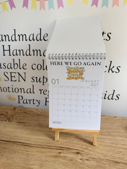 F*ck It 2027 Sweary A5 Calendar | Funny Adult Planner & Organiser | Sarcastic Affirmation Calendar (Copy)