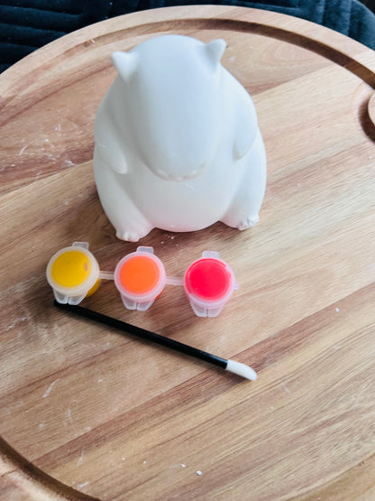 Paint your own Freestanding 3D plaster of Paris Capybara- Room decoration - Painting Set - Groot Decoration - Paintable - Gifts
