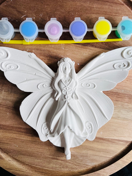 Large fairy decoration paint your own plaster of paris craft box - Activity set - Room decoration - Childrens Gifts - Gifts - Paintable - Painting - art