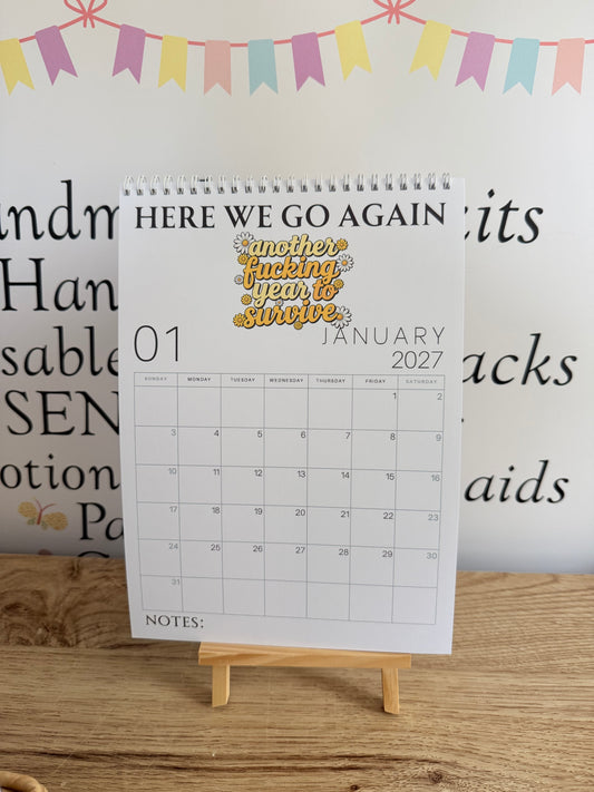 F*ck It 2027 Sweary Wall Calendar | Funny A4 Family Organiser | Adult Humour Planner & Affirmation Calendar (Copy)