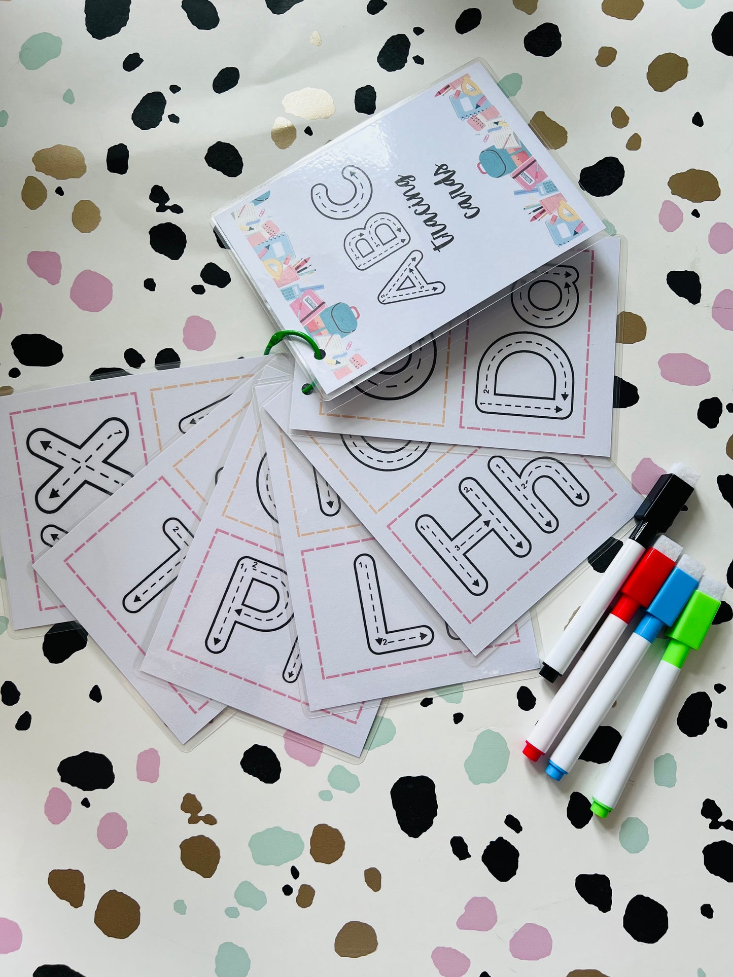 Alphabet tracing Activity Wipe Clean Book - Crafts On The Go - Pocket Money Crafts - Children’s Learning - Children’s Colouring Books - Home Education