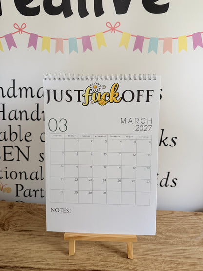 F*ck It 2027 Sweary Wall Calendar | Funny A4 Family Organiser | Adult Humour Planner & Affirmation Calendar (Copy)