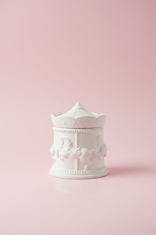 Paint Your Own Carousel Trinket Box | Plaster Keepsake Painting Kit | Handmade Room Decoration Gift