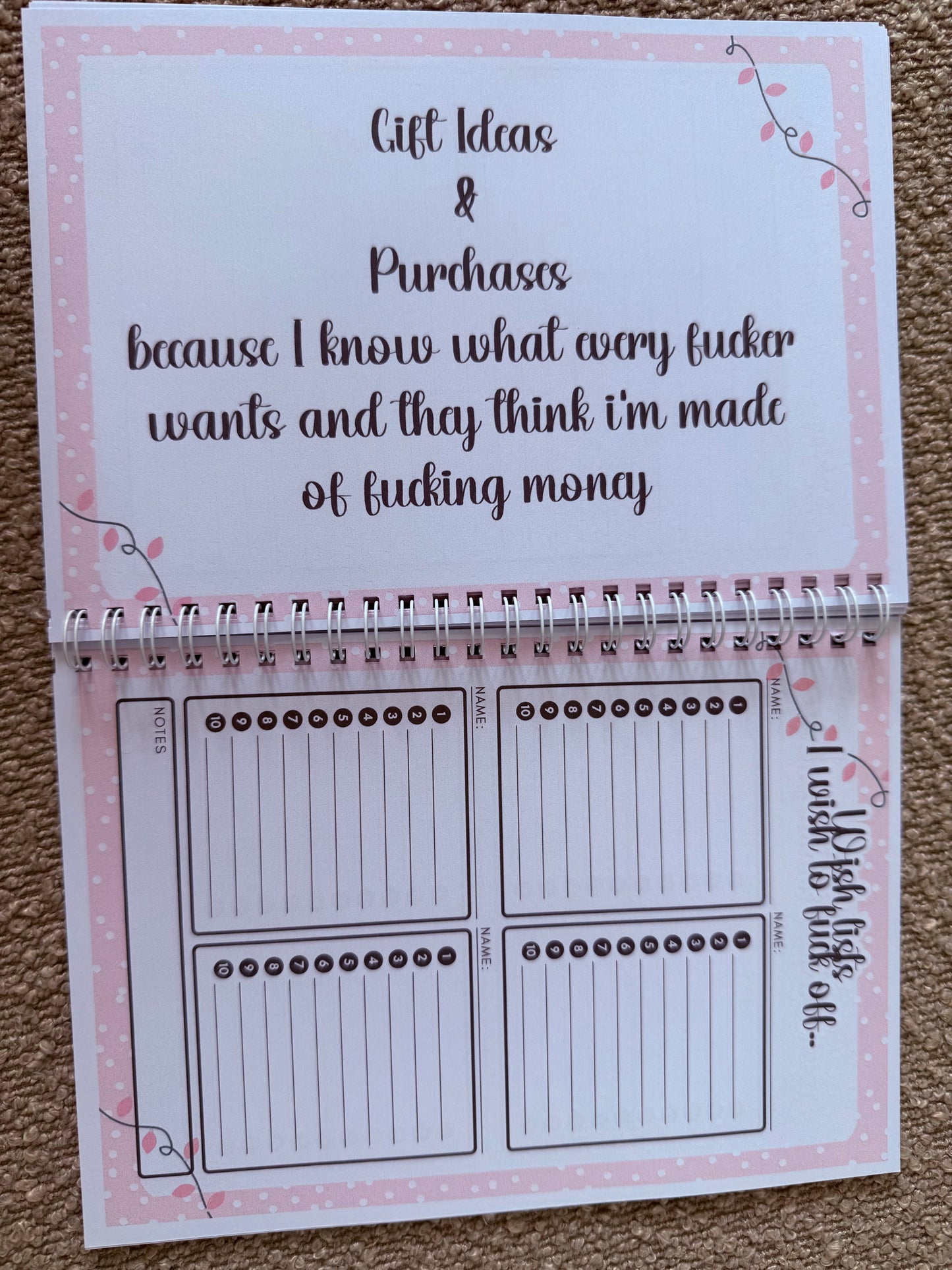 Sweary Christmas planner