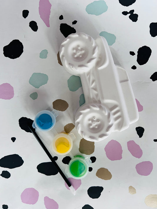 Paint your own Monster truck inspired plaster of Paris Figure - Activity set - Room decoration - Childrens Gifts - Gifts - Paintable - Painting