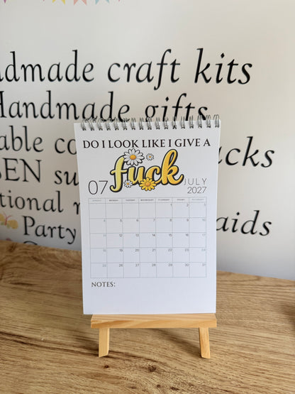 F*ck It 2027 Sweary A5 Calendar | Funny Adult Planner & Organiser | Sarcastic Affirmation Calendar (Copy)
