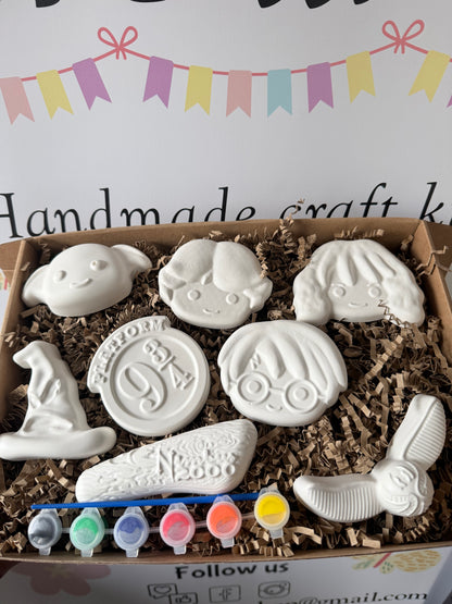 Wizard School Inspired Paint Your Own Craft Kit | Kids Painting Activity Box | Handmade Creative Gift