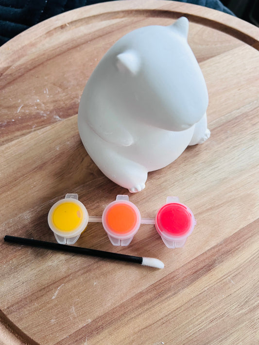 Paint your own Freestanding 3D plaster of Paris Capybara- Room decoration - Painting Set - Groot Decoration - Paintable - Gifts