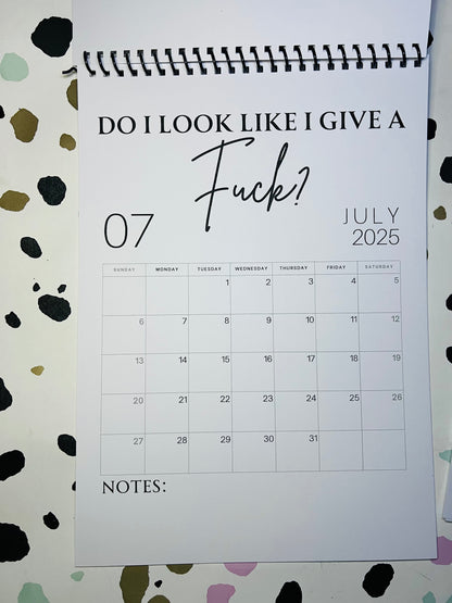 A4 F*ck it 2025 spiral bound wall calender - Get ready for the shit show - Organiser - Calender - Sweary affirmations -