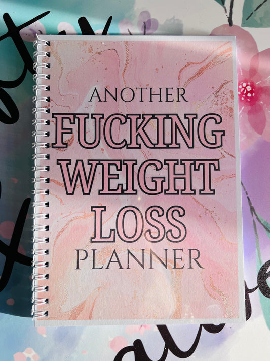 Another sweary weight loss planner- book of lists - Anxiety Aids - gift - Autism help - SEMH - Organiser - Diary - Notebook - Sweary