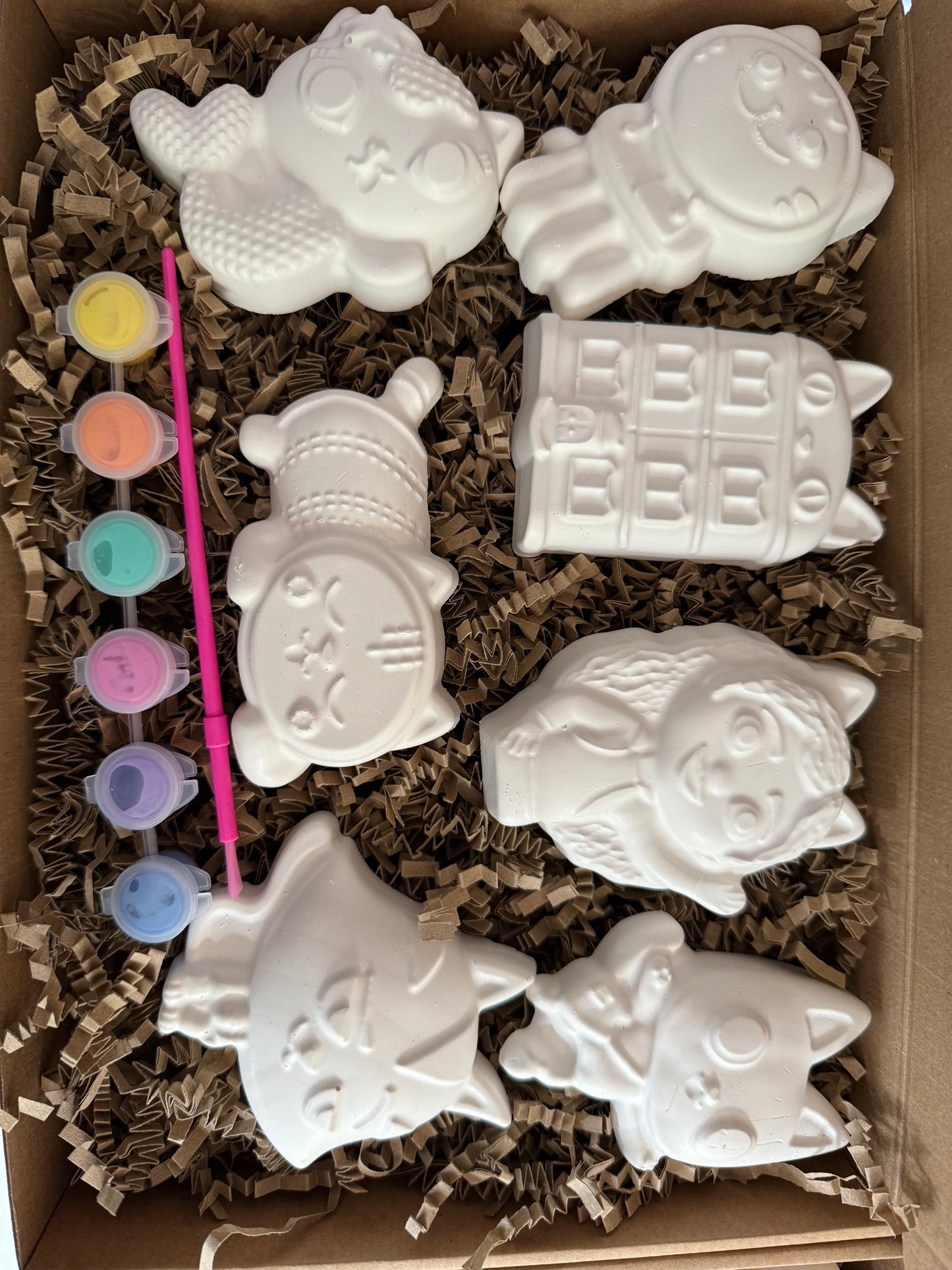 Gabbys dolls house plaster of paris craft box - Activity set - Room decoration - Childrens Gifts - Gifts - Paintable - Painting