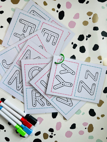 Alphabet tracing Activity Wipe Clean Book - Crafts On The Go - Pocket Money Crafts - Children’s Learning - Children’s Colouring Books - Home Education