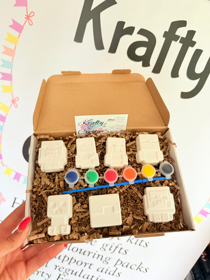 Mine paint your own plaster of paris craft box - Activity set - Room decoration - Childrens Gifts - Gifts - Paintable - Painting - art