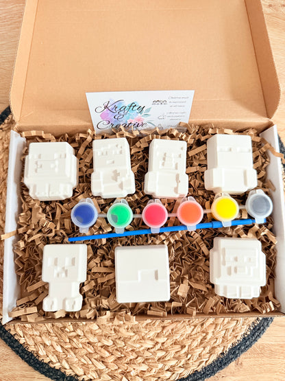 Mine paint your own plaster of paris craft box - Activity set - Room decoration - Childrens Gifts - Gifts - Paintable - Painting - art