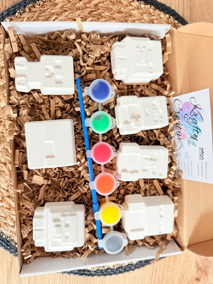 Mine paint your own plaster of paris craft box - Activity set - Room decoration - Childrens Gifts - Gifts - Paintable - Painting - art