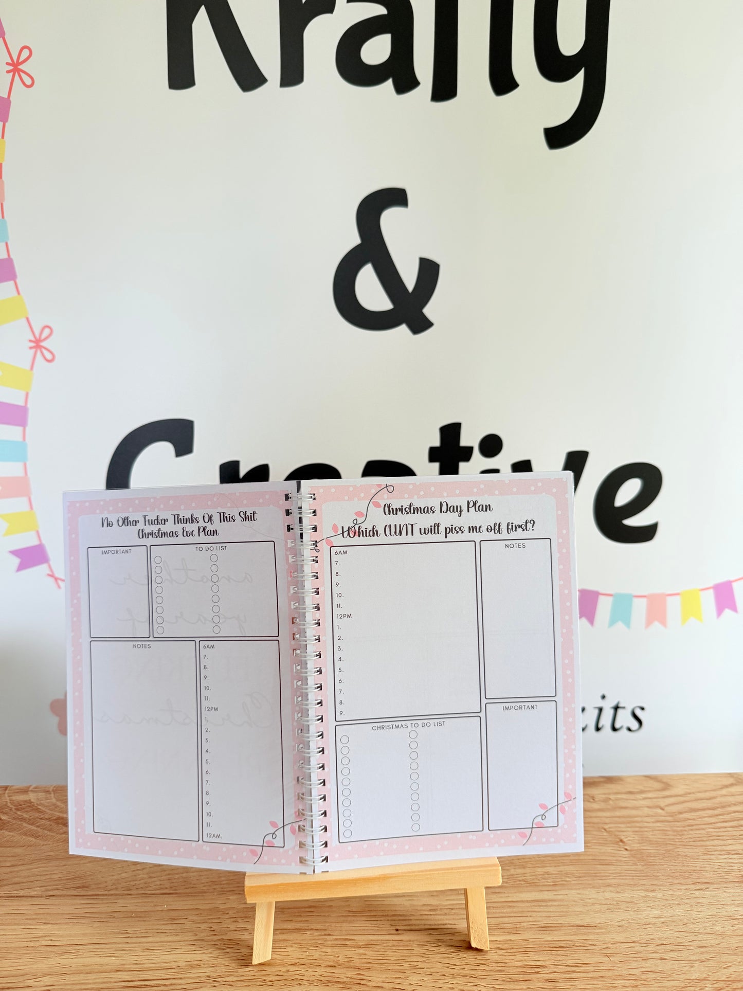 Sweary Christmas planner