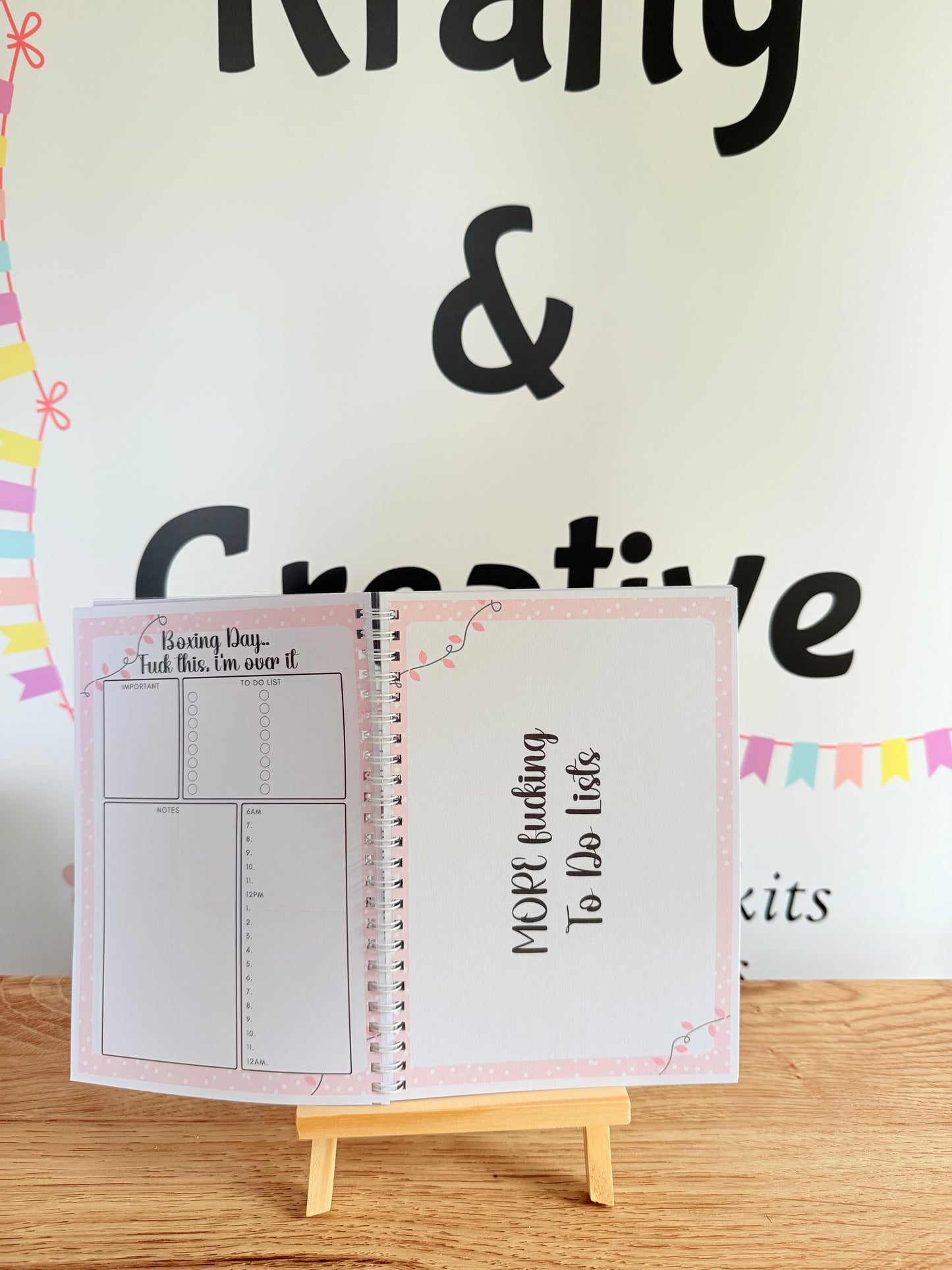 Sweary Christmas planner