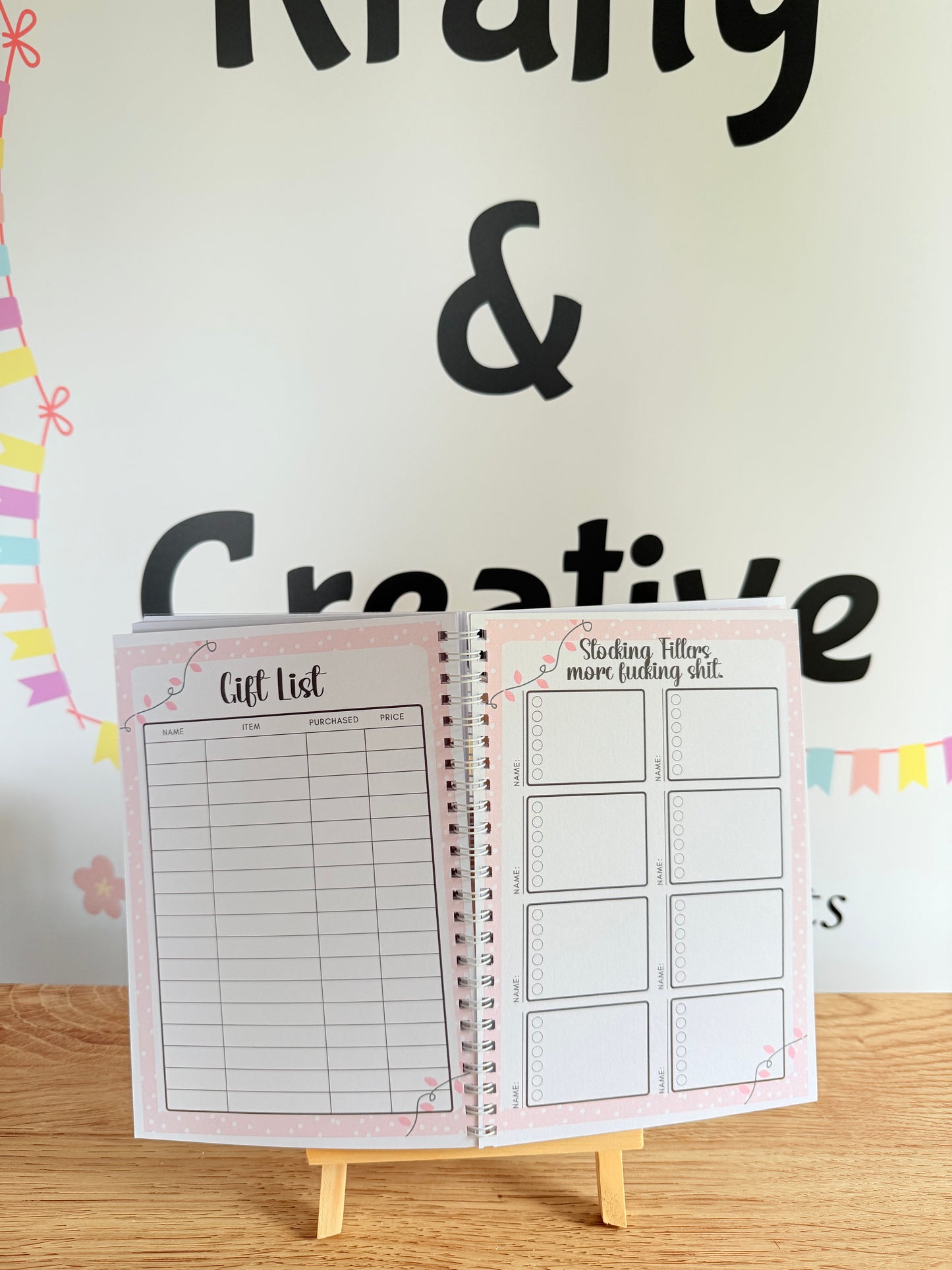 Sweary Christmas planner