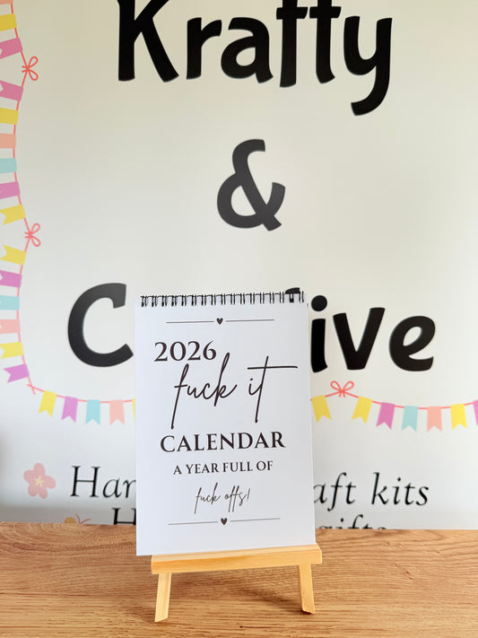 A5 F*ck it 2026 spiral bound wall calender - Get ready for the shit show - Organiser - Calender - Sweary affirmations -