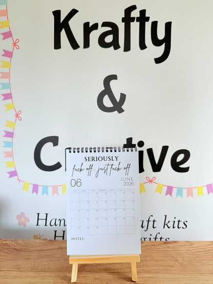 A5 F*ck it 2026 spiral bound wall calender - Get ready for the shit show - Organiser - Calender - Sweary affirmations -