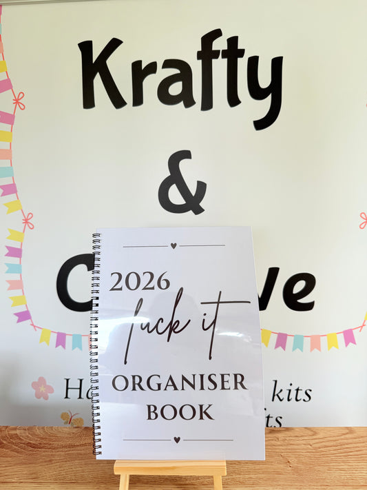A4 F*ck it 2026 spiral bound life organiser- Get ready for the shit show - Organiser - Calender - Sweary affirmations -