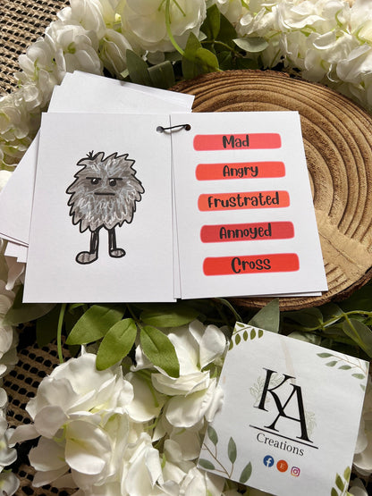 Understand your feelings Monster flash cards for children  - children’s gift - starting school gift - Autism help - Emotional aid - Emotions - SEMH - SEN - Regulation