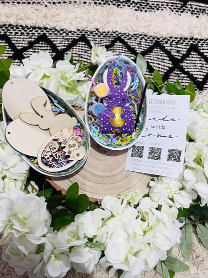 Paint your own Pre Filled Easter Egg   - Activity set - Room decoration - Childrens Gifts - Gifts - Paintable - Painting - Easter bunny -