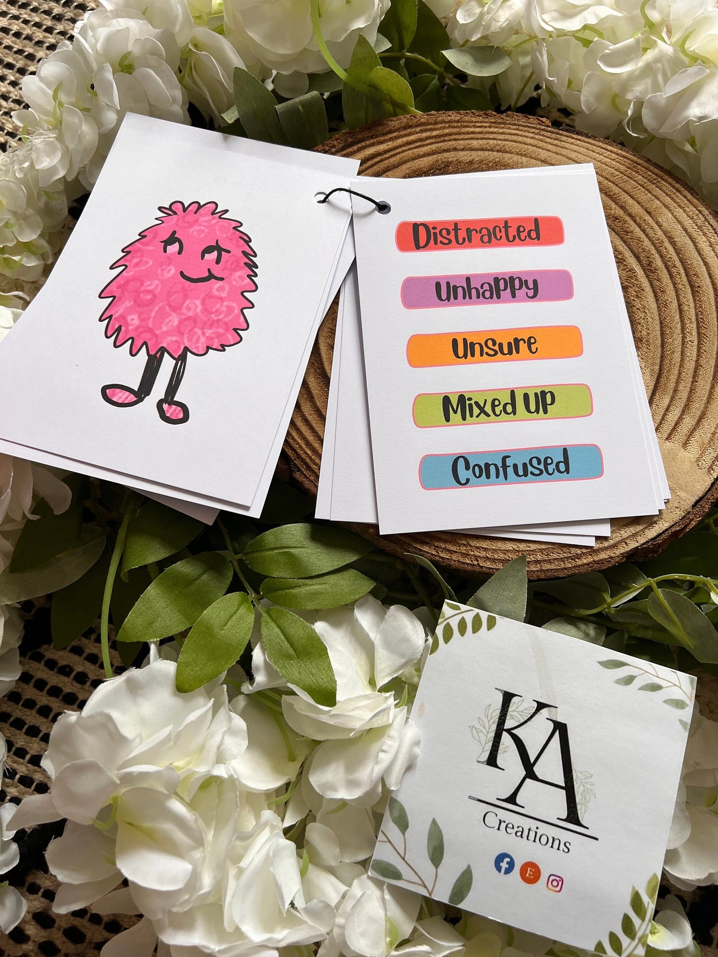 Understand your feelings Monster flash cards for children  - children’s gift - starting school gift - Autism help - Emotional aid - Emotions - SEMH - SEN - Regulation