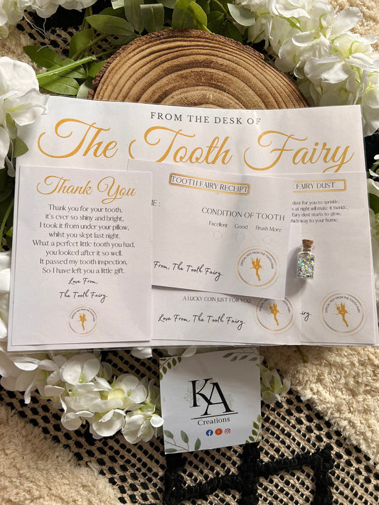 From the tooth fairy pack - tooth fairy certificate- condition of tooth- teething - tooth keepsakes - children’s gift- children’s activity
