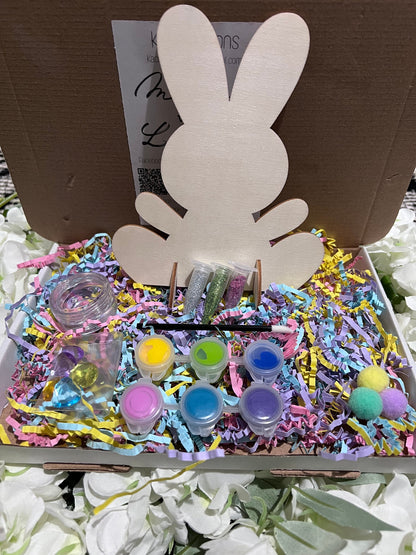 Paint your own wooden bunny   - Activity set - Room decoration - Childrens Gifts - Gifts - Paintable - Painting - Easter bunny - egg hunt
