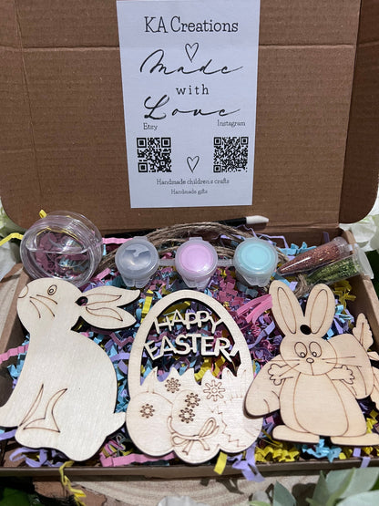 Paint your own wooden Easter bunny - Activity set - Room decoration - Childrens Gifts - Gifts - Paintable - Painting - Easter bunny