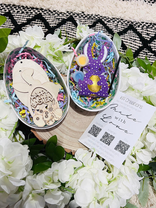 Paint your own Pre Filled Easter Egg   - Activity set - Room decoration - Childrens Gifts - Gifts - Paintable - Painting - Easter bunny -