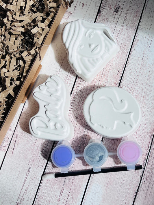 Pink Girl inspired plaster of paris craft box  - Activity set - Room decoration - Childrens Gifts - Gifts - Paintable - Painting - Pink