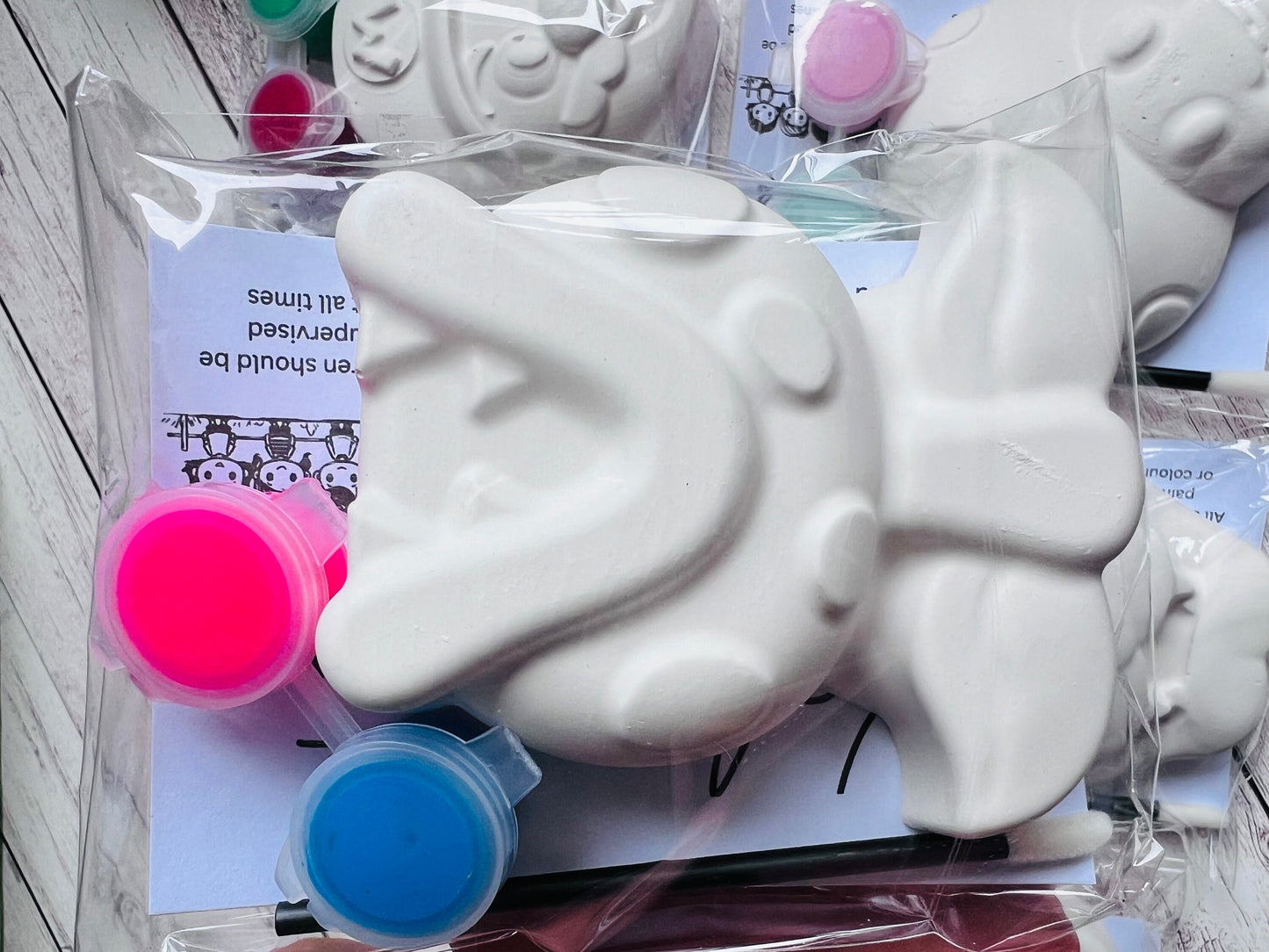 Paint your own Mario inspired plaster of Paris Figure - Activity set - Room decoration - Childrens Gifts - Gifts - Paintable - Painting