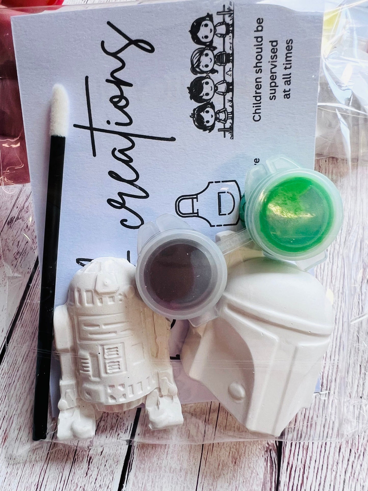 Paint your own plaster of Paris Star Wars - Activity set - Room decoration - Childrens Gifts - Gift - Paintable - Painting - Party favour